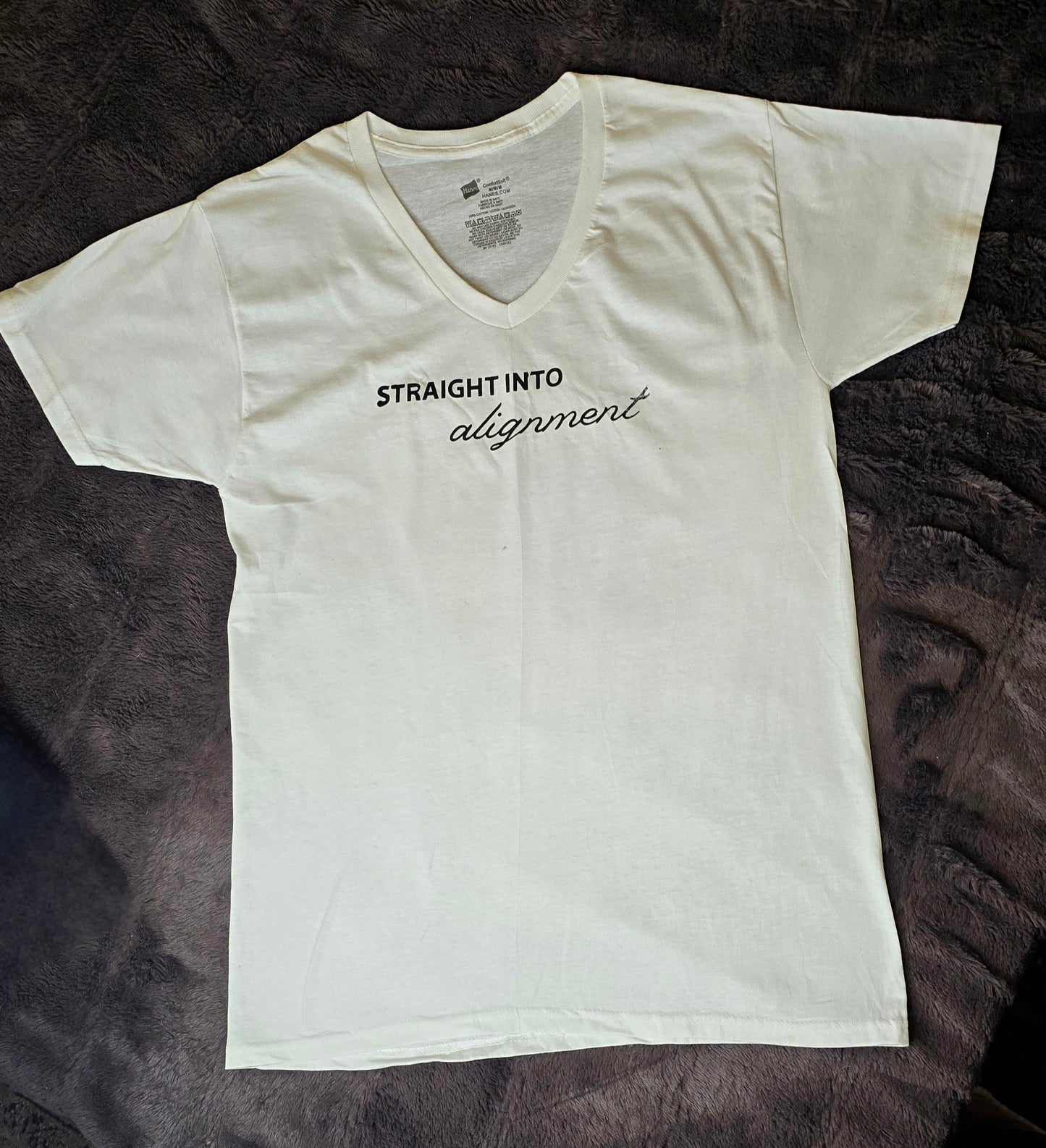 Straight Into Alignment Tee - white