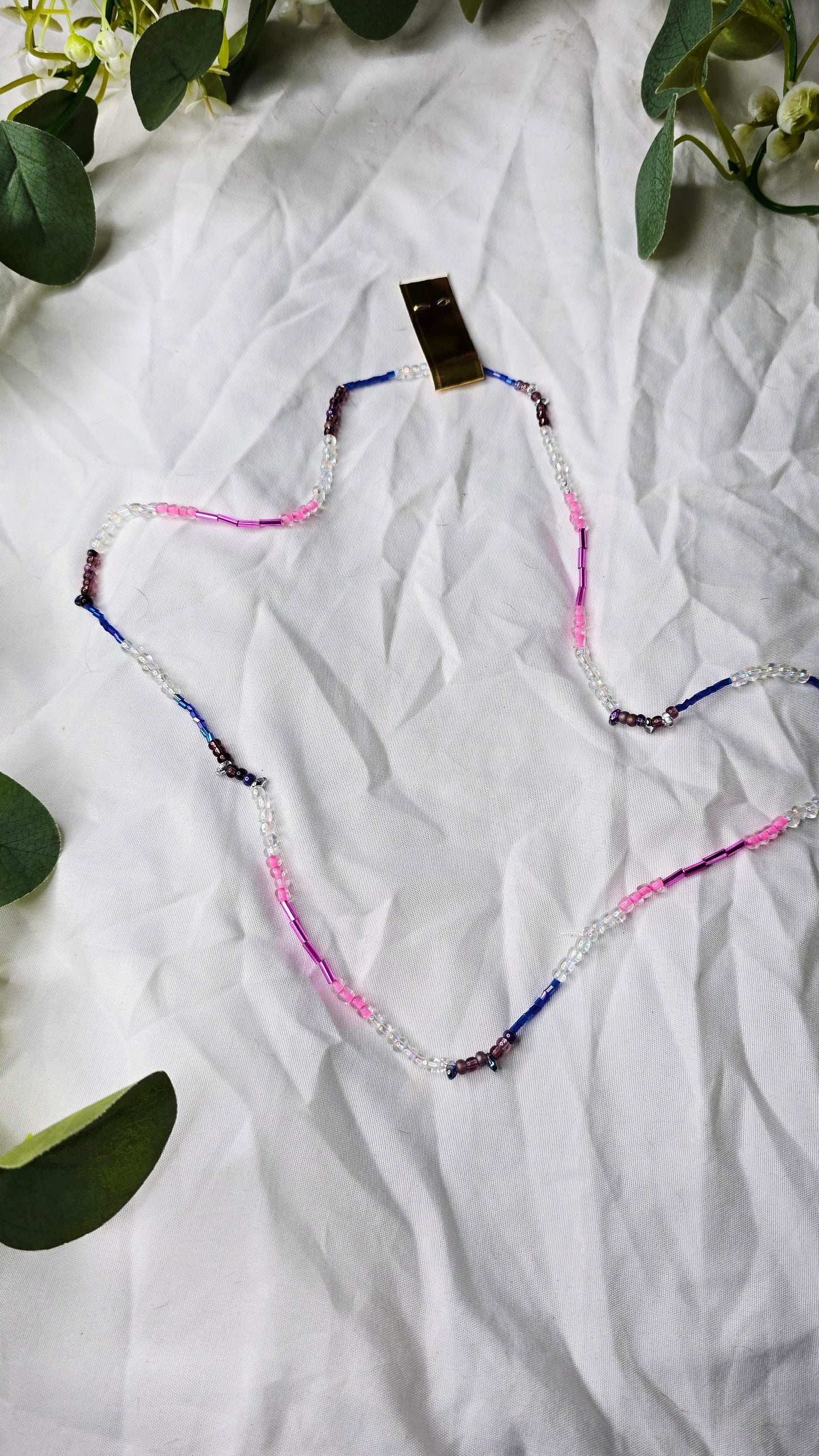 Waist beads - pink/purple/clear/blue