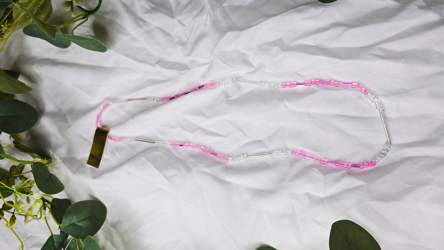 Waist beads - pink/clear