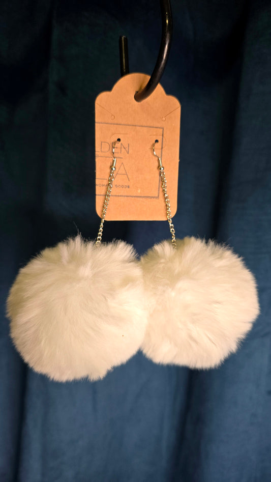 Big fuzzy earrings