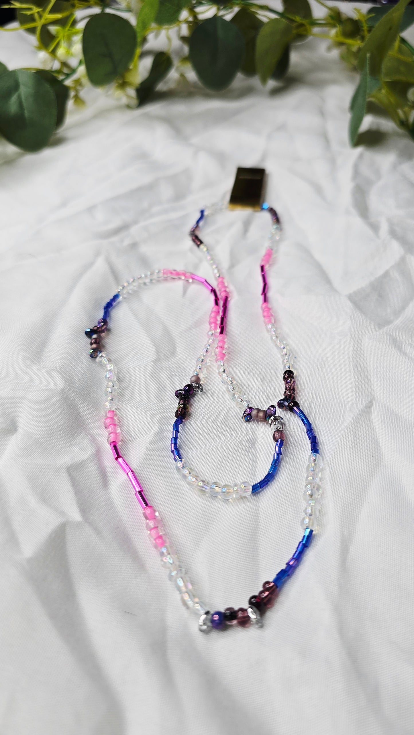 Waist beads - pink/purple/clear/blue