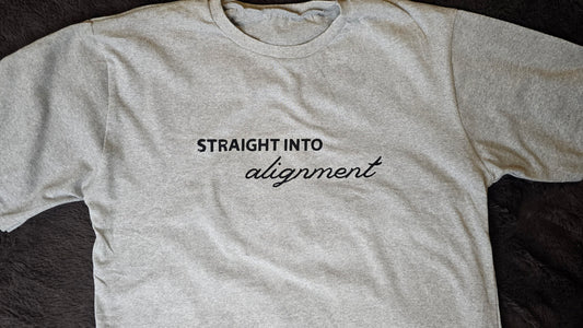 Straight Into Alignment Tee - grey