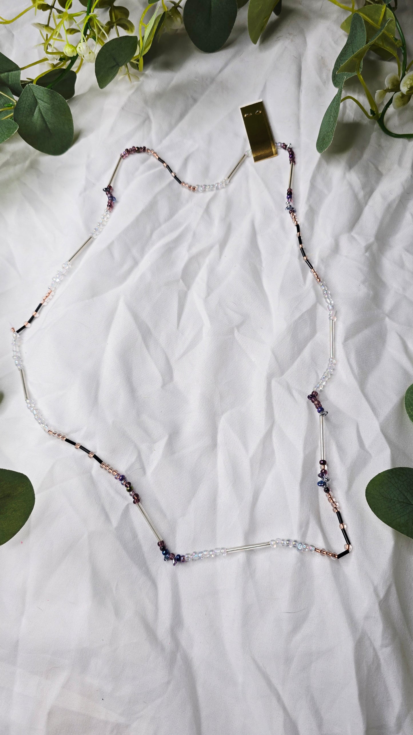 Waist beads - gold/silver/clear/grey (XL)