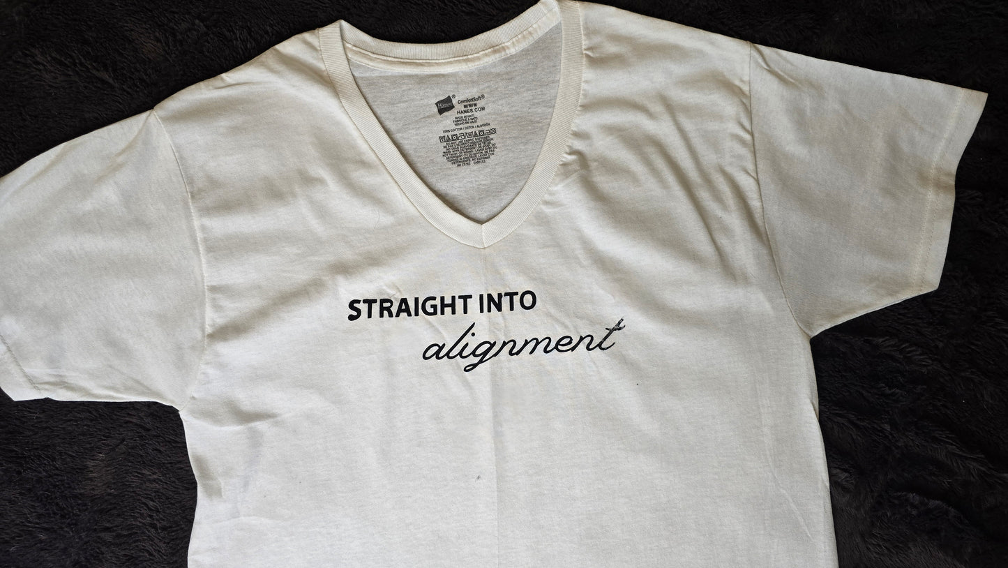 Straight Into Alignment Tee - white